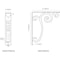 Ekena Millwork Avery Wrought Iron Bracket, (Triple center brace), Antiqued Warm Silver 2"W x 10"D x 12"H BKTM02X10X12TAVAWS - alternate 4